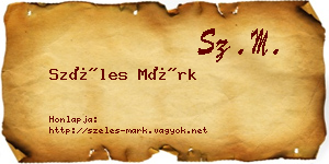 Széles Márk névjegykártya